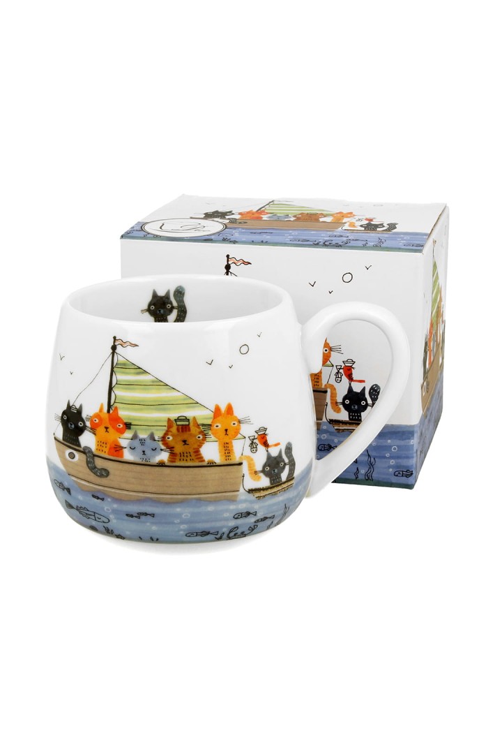 Kočičí hrnek sud 430 ml kočka námořník