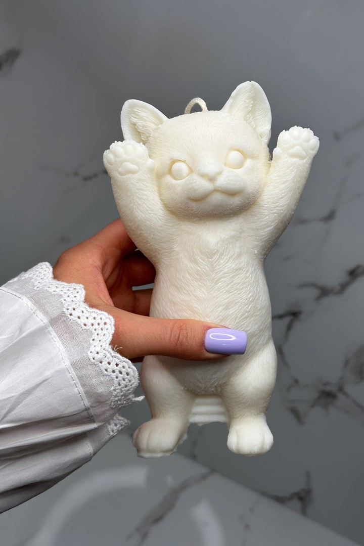 Sojová svíčka sweet kitty + klubko vlny