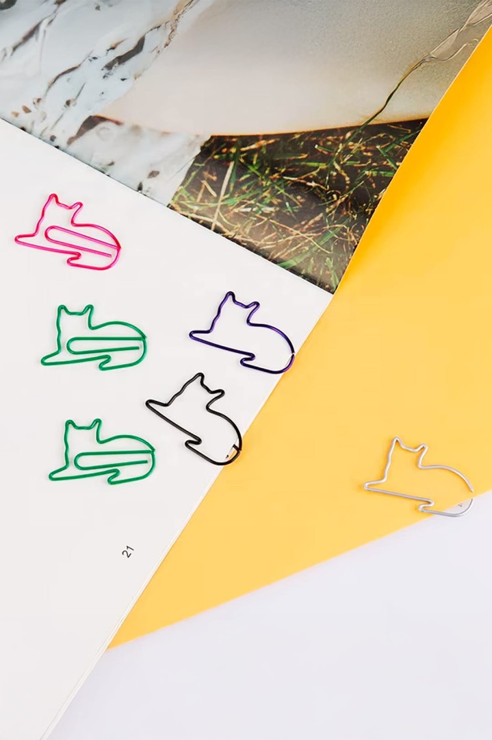 Barevné klipy ve tvaru kočky