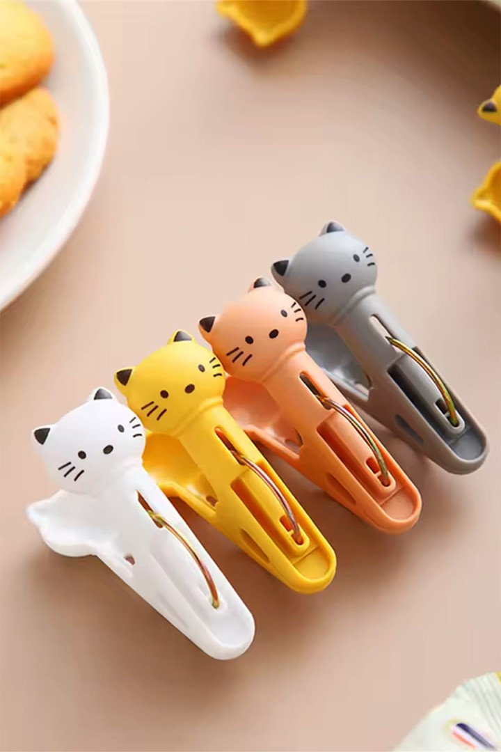 Sada klipů na prádlo s motivem kočky