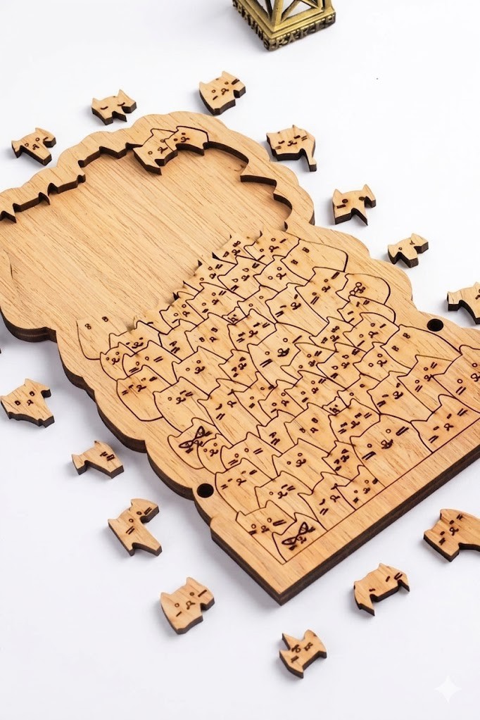 Dřevěné kočičí puzzle – Impossible Puzzle