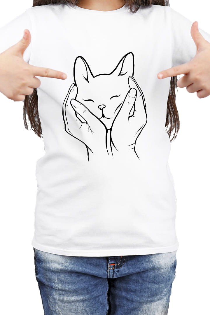 Dětské tričko Kočka lízání