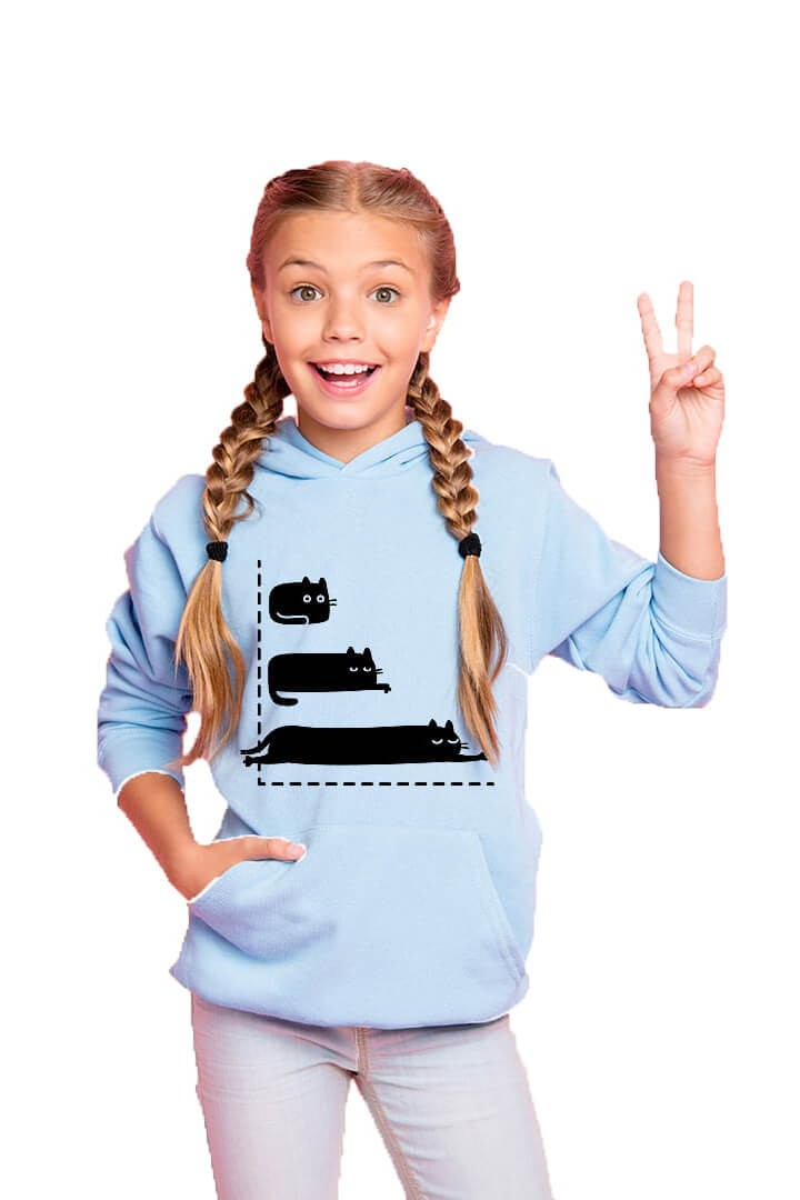 Dětská mikina s kapucí Kočka Scale