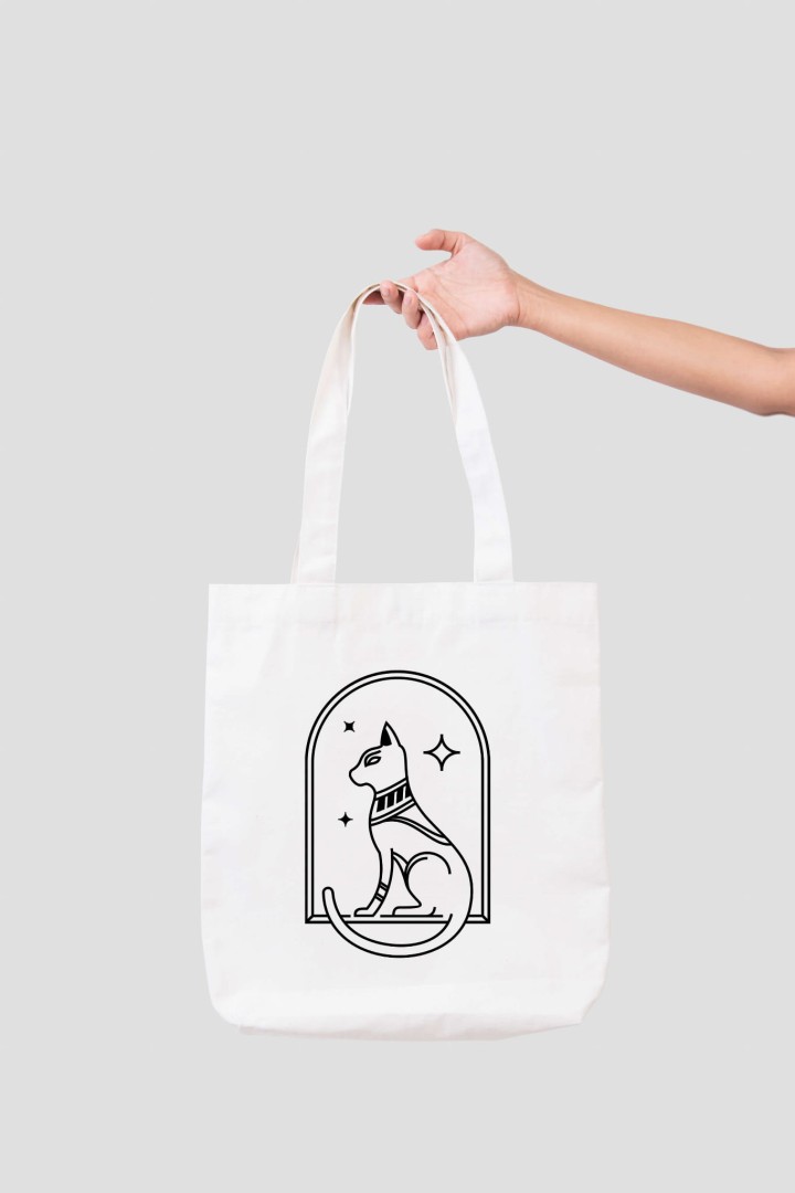 Nákupní taška Kočičí hieroglyfy