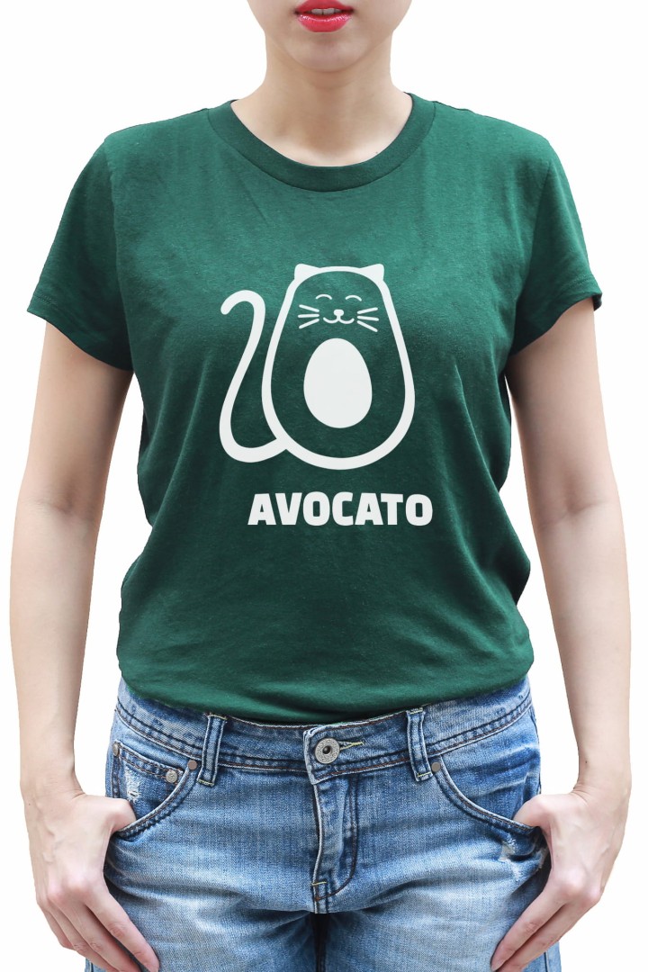 Tričko s motivem kočky Avocato