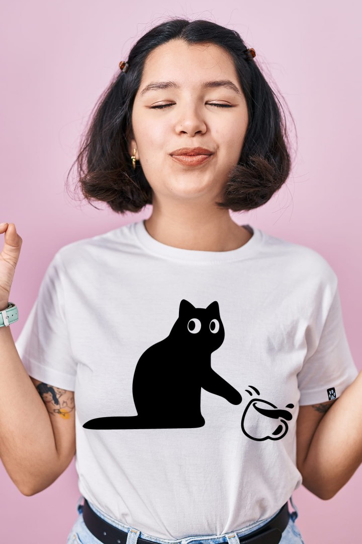 Tričko s potiskem Typická kočka