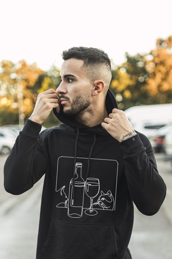 Blůza Kočka a víno