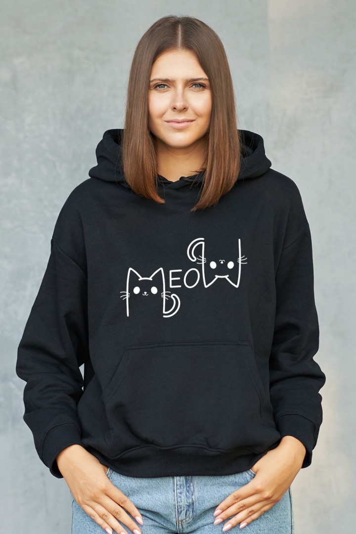 Mikina s kapucí a koťátky