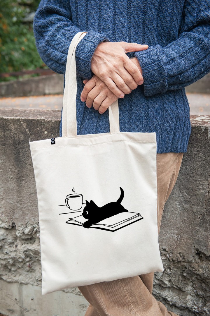 Nákupní taška Podzimní kočka