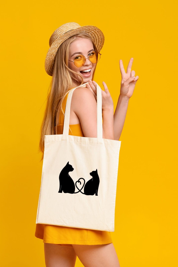 Nákupní taška Dvě kočky