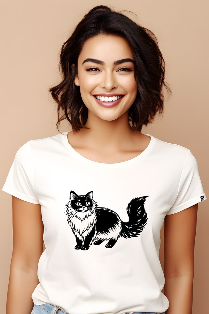 Tričko s huňatou panenkou ragdoll