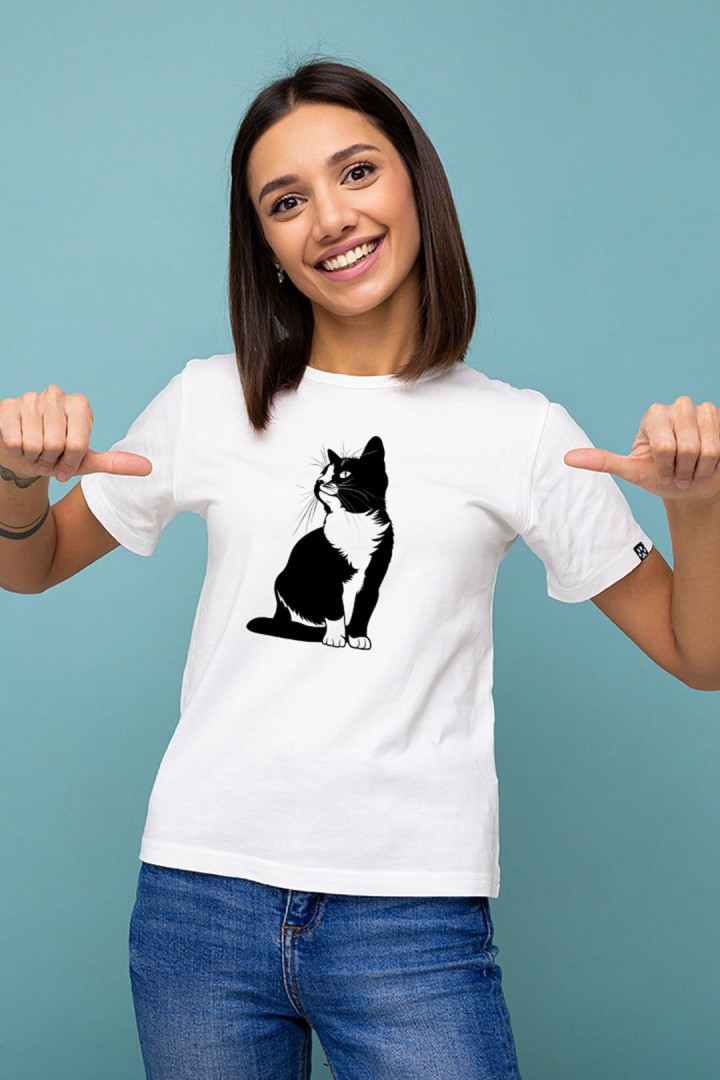 Tričko s kočkou Tuxedo