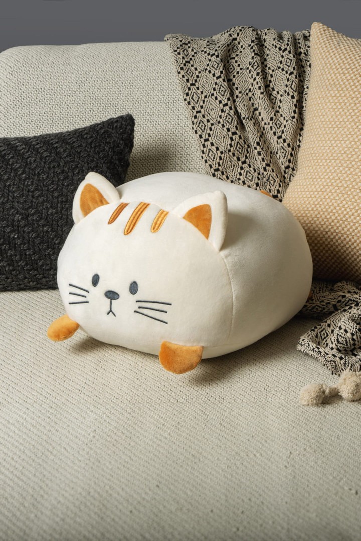 Polštář pro kočky bílý / hnědý