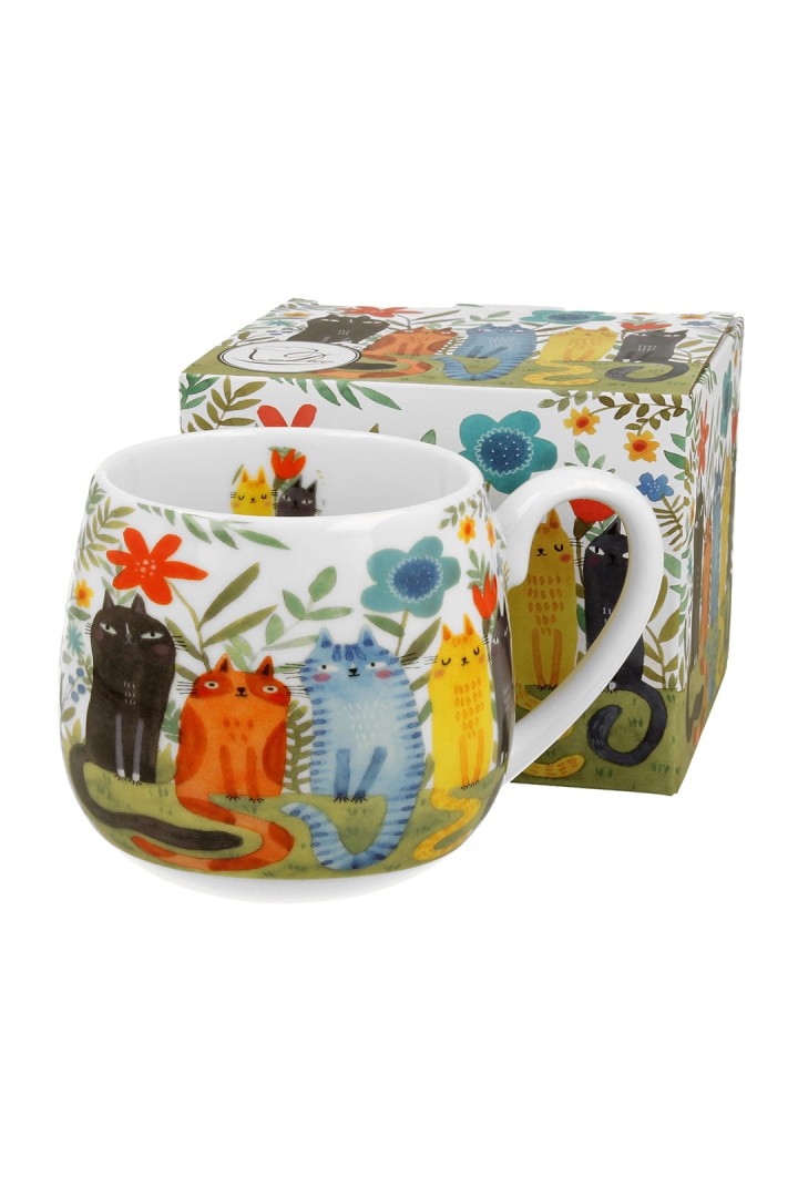 Zahradní kočka hrnek porcelánový soudek 430ml